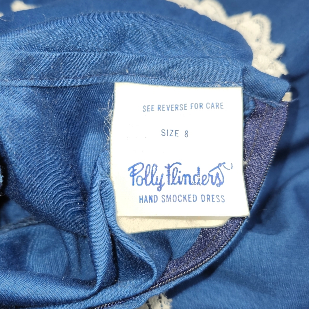 Vintage  Polly Flinders hand Smocked dress - Picture 4 of 7